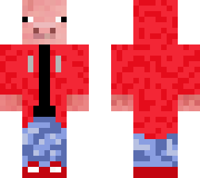 pig with red jacket