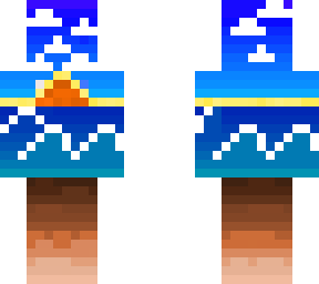 sun set sea skin