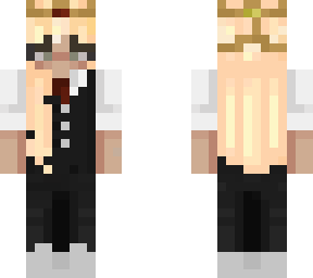 blonde woman in tux