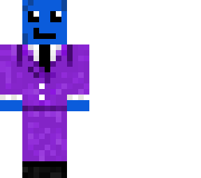 blue blob in suit