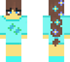 blue flower girl