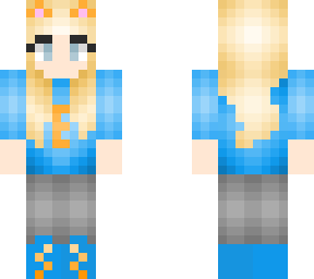 blue shirt fox girl