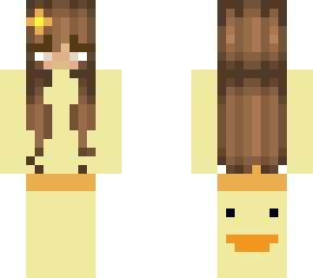 girl in duck onesie