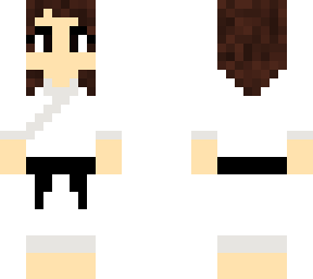girl with black belt