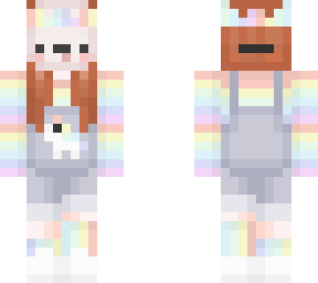 masked rainbow girl