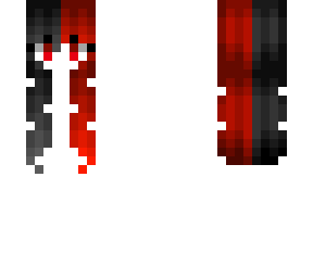 new female hb - anime - black & red split