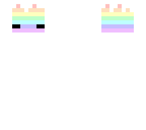 pastel rainbow head