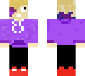 purple hoodie with purple tips (blonde)