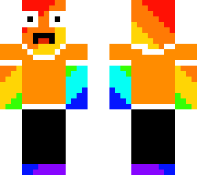 rainbow man with proper clothes