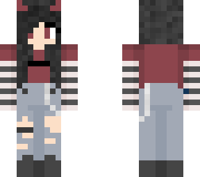 red skater girl/demon girl