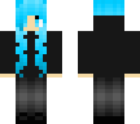 teal haired tomboy