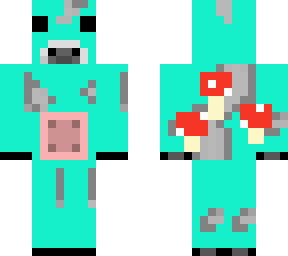 turquoise mushroom cow