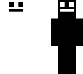 white and black