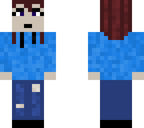 wool hood and worn jeans