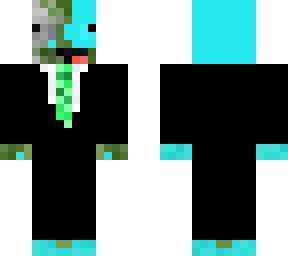 zombified noob skeppy wearing a tux