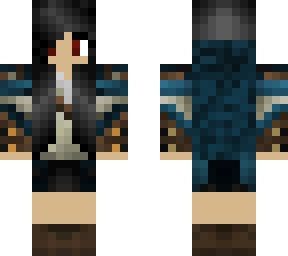 black hair girl adventurer and builder