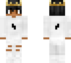 black hair with crown