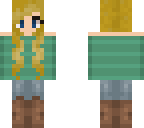 blonde with striped shirt
