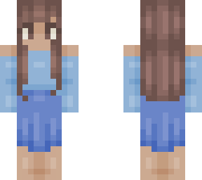 blue shirt & skirt