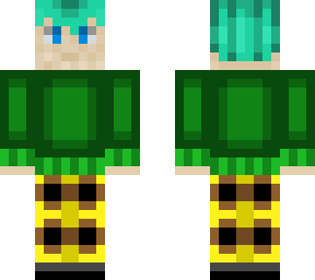 cool kid with a green sweater