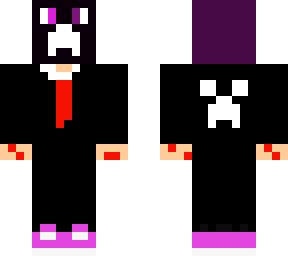 creeper face purple collage boy