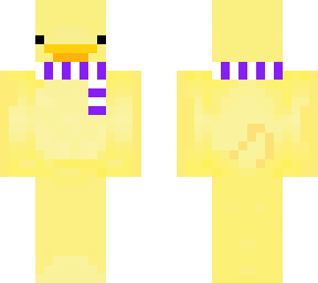 duck with purple scarf