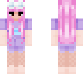 pink hair girl with glasses