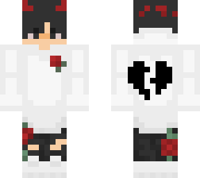 rose skin with broken heart
