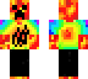tie die lava creeper