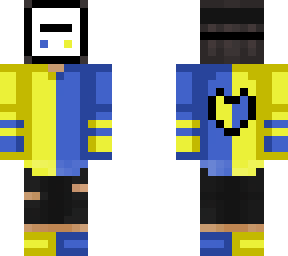yellow/blue face-mask sweat