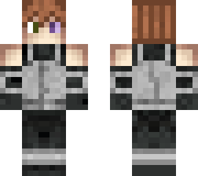 anbu green eye, brown hair