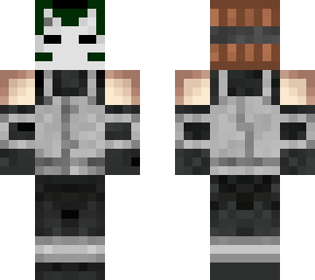 anbu mask green, brown hair
