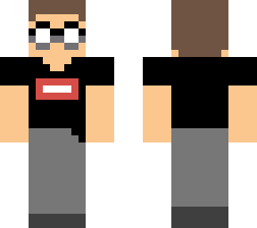 black shirt georgenotfound (face under glasses)