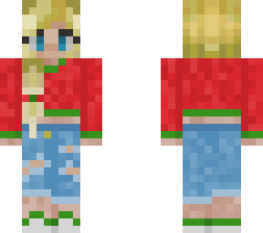 blonde girl with christmas sweater