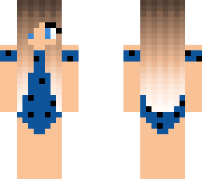 blue summer girl in swimsiut