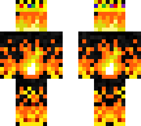 fire with a black background with crown slightly different
