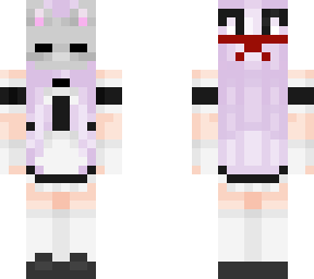 girl with a maid dress and a mask