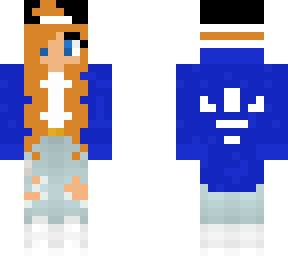 girl with blue addidas hoodie