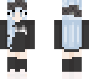 girl with light blue hair