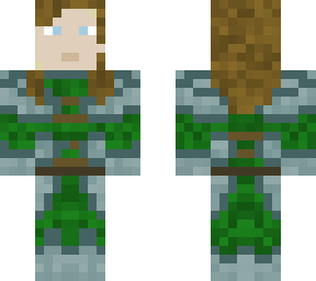 gray with green elven knight