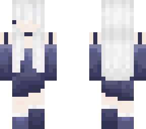 kawaii white hair skin <3