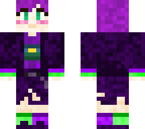 purple grunge mullet girl