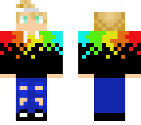 rainbow blonde boy