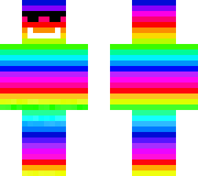rainbow with glasses