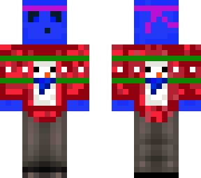 blue slime christmas sweater