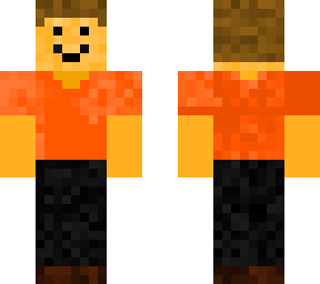 boy with orange shirt