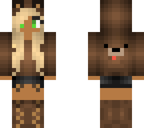 brown bear hoodie girl darker