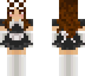brunette maid but with goggles