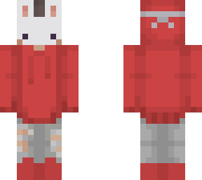 bunny mask red hoodie