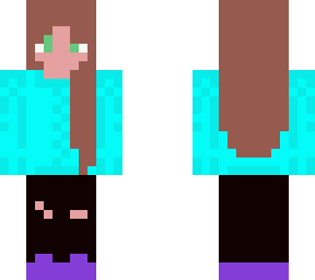 girl in cyan